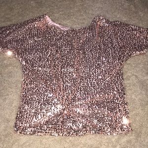 Rose gold sequin Tee shirt
